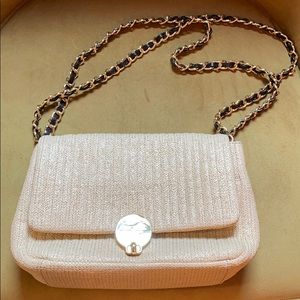 Henri bendel raffia crossbody bag